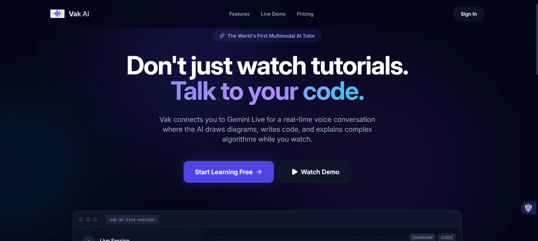Vak.AI — Multimodal AI Tutor
